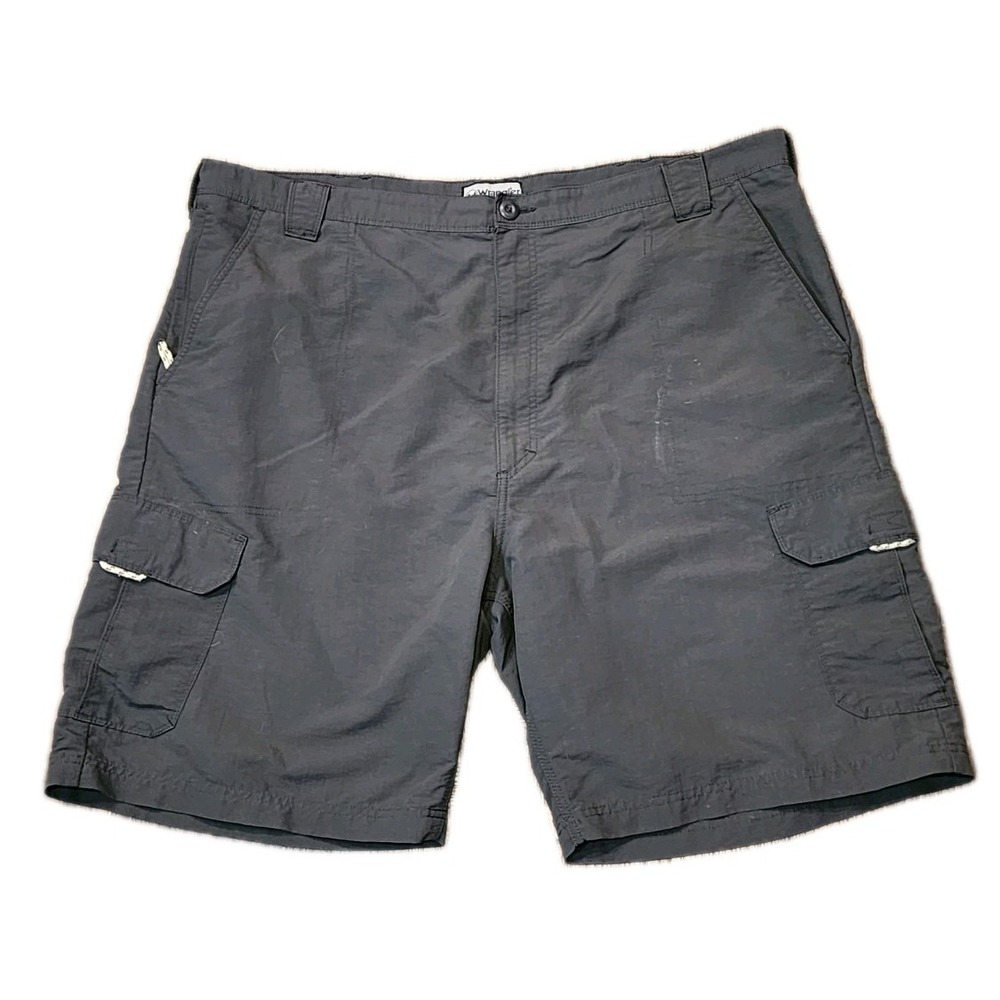 Wrangler Men's Cargo Shorts, Size 44, Gray, Inseam 10", Flat Front, Relaxed Fit